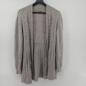 Peruvian Link Alpaca Collection Gray Cardigan Size Medium